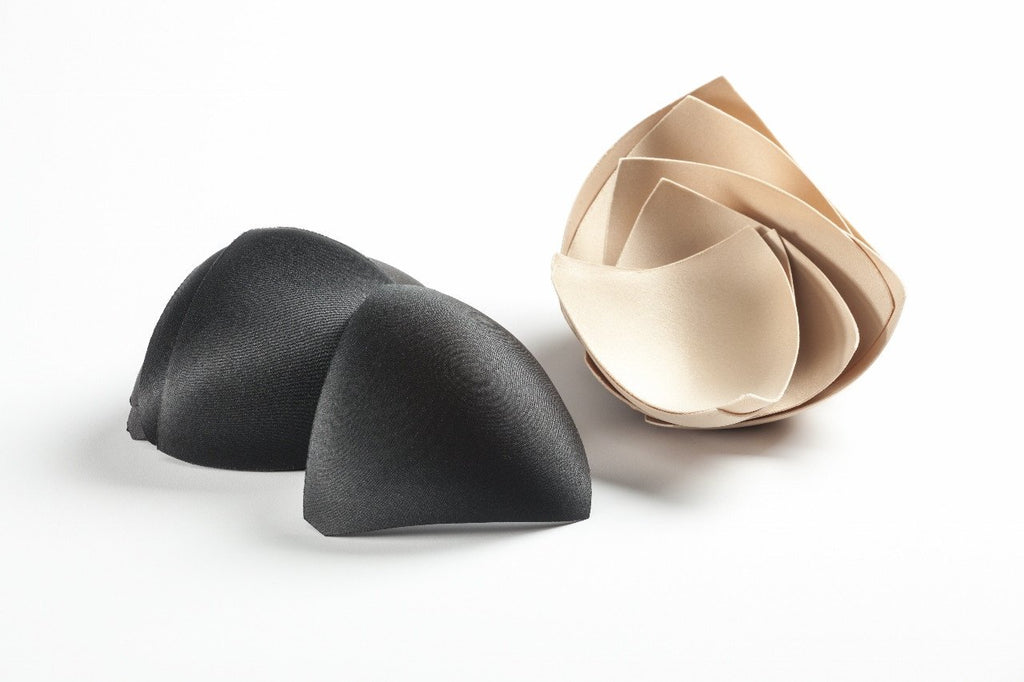Molded Bra Cups, Long Triangular Shaped, Inserts or Sewn in for